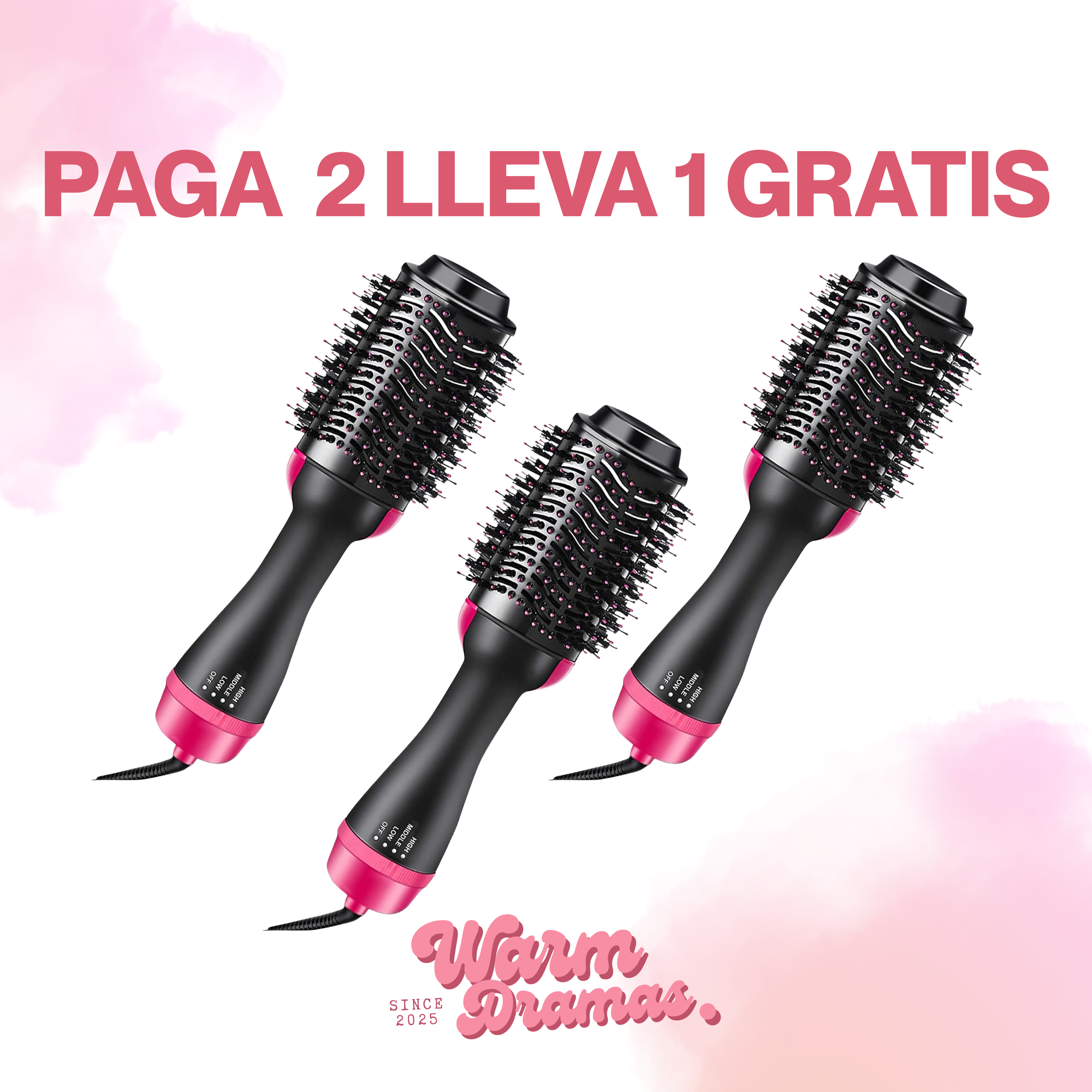 BrillaBrush™ | Cepillo Secador 3 en 1